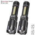 Rechargeable LED Flashlight with COB Side Light