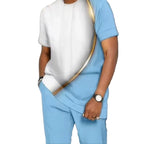 Men's Oversized 3D Printed T-Shirt and Pants 2-Piece Set