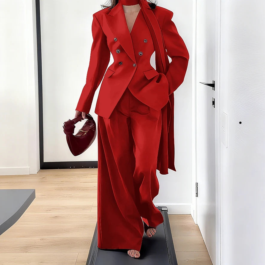 Men's Tailored Two-Piece Blazer and Pants Suit