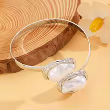 Women's Fashion Baroque Imitation Pearl Torque Necklace Jewelry Set