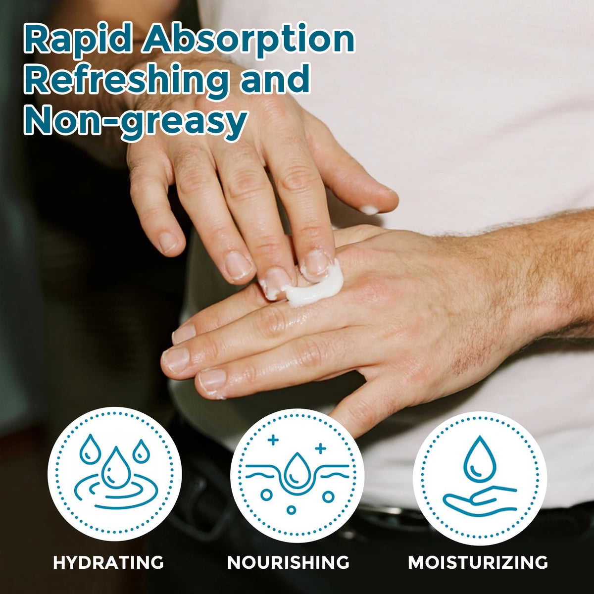 Men's Moisturizing Hand Cream Lotion for Dry Skin 1.1 oz