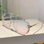 Women's Trendy Y2k Futuristic Gradient Semi-Rimless Sports Sunglasses