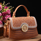 Women's Crocodile Pattern Leather Shoulder Crossbody Bag