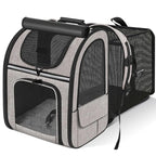 Expandable Pet Carrier Backpack Breathable Travel Bag for Cats and Small Dogs