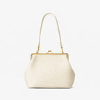 Women's Retro Kiss Lock Frame Shoulder Clutch Bag
