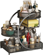 3-Tier Metal Countertop Makeup Organizer and Cosmetic Storage Shelf
