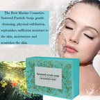 Unisex Seaweed Scrub Particle Moisturizing Bar Soap 3.5 oz