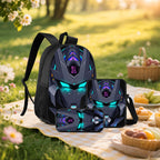 Unisex Futuristic Mecha Backpack 3-Piece Bag Set
