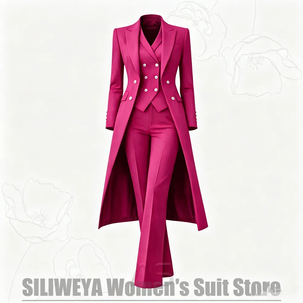 Women's Tailored Two-Piece Blazer and Pants Suit