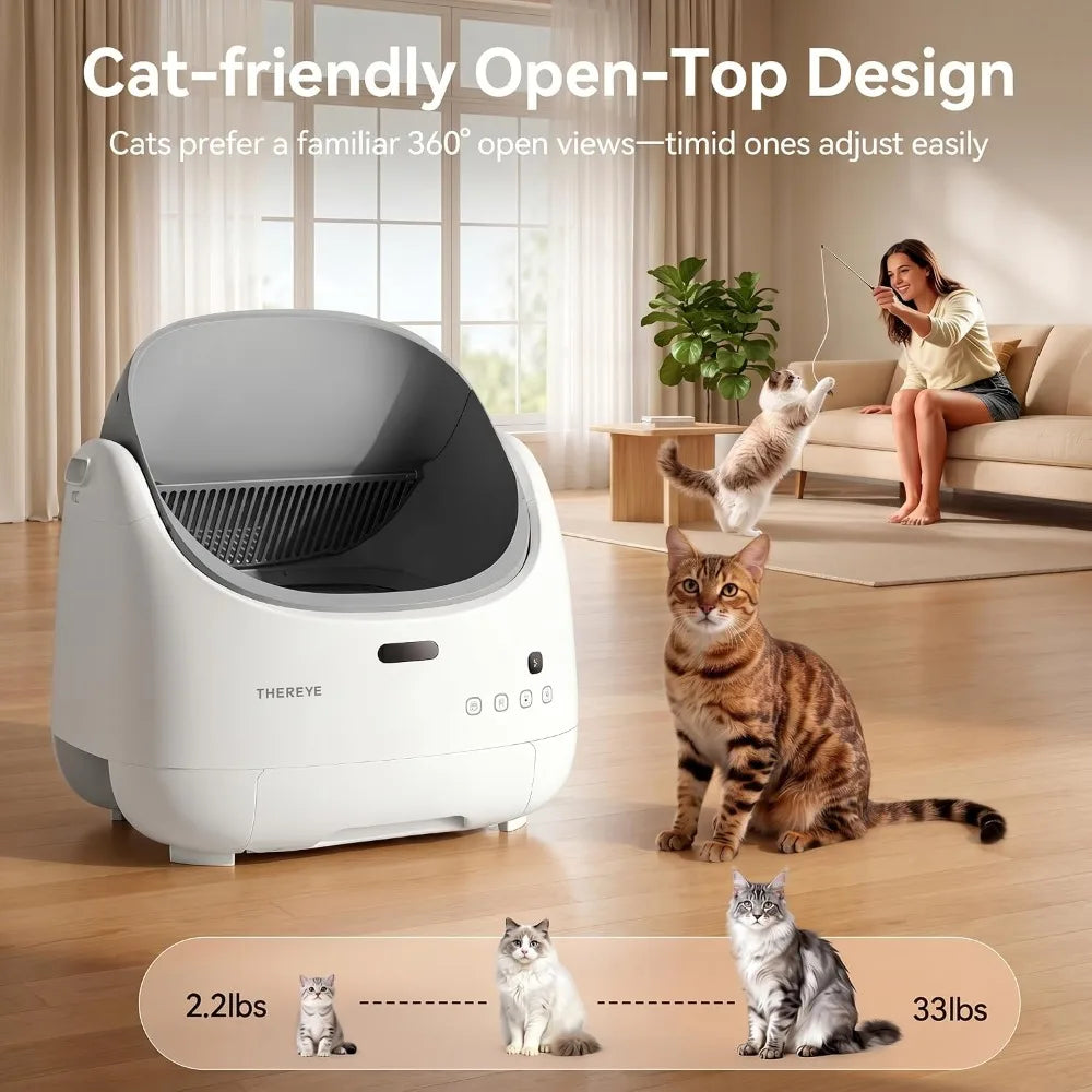 Open Top Self Cleaning Automatic Cat Litter Box