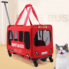 Portable Breathable Universal Wheel Pet Trolley Bag