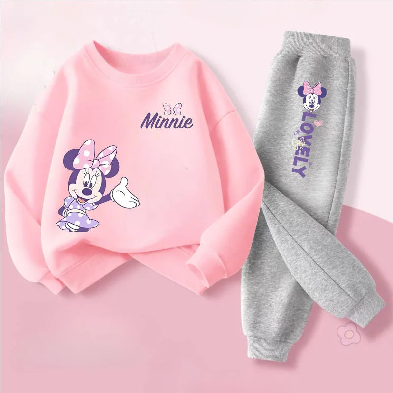 Girls' O-Neck Sweatshirt Pants Two-Piece Set FA001668