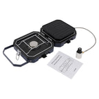 Folding 2-Burner Camping Gas Stove with Non-Stick Grill Pan