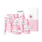 Salmon Pink Peptide Collagen Protein Skincare Set Firming Hydrating Kit