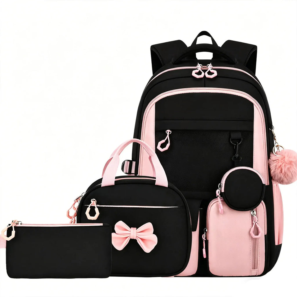 Girls' Waterproof Large Kawaii School Laptop Backpack Set