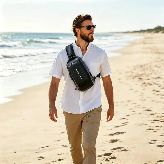 Unisex Anti-Theft Waterproof USB Charging Crossbody Chest Sling Backpack