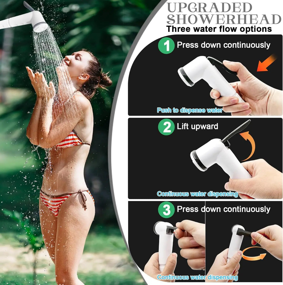 Portable Solar Heated Camping Shower with 5.3-Gallon Bag