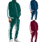 Men's Casual Velvet Jacket and Pants Tracksuit Set