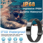 Waterproof Fitness Tracker Smart Band and Health Monitor Smartwatch
