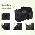 Expandable Pet Carrier Backpack Breathable Travel Bag for Cats and Small Dogs