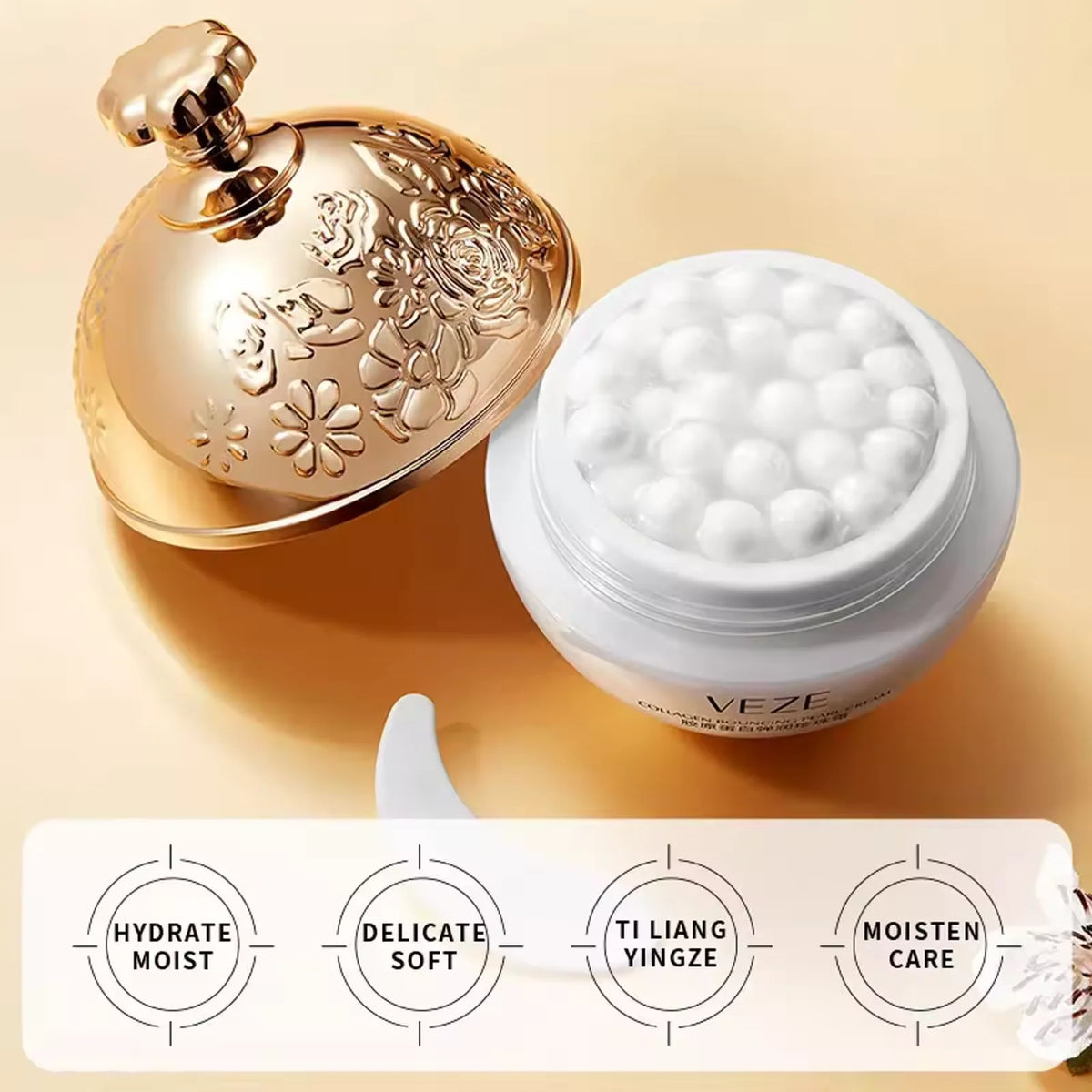 Women's Collagen Pearl Caviar Firming Anti-Wrinkle Face Cream 1.1 oz