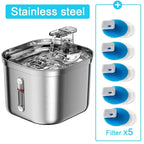 Stainless Steel Automatic Pet Water Fountain with Sensor and Filter for Cats and Dogs
