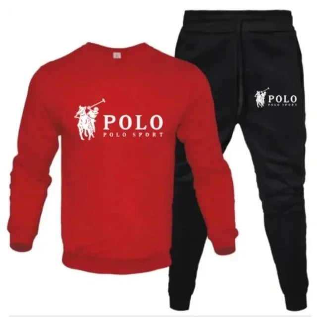 Men's Casual Crewneck Sweatshirt and Jogger Pants Tracksuit Set
