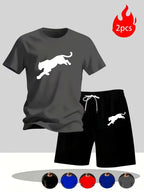 Men's Casual Summer T-Shirt and Shorts Suit Set