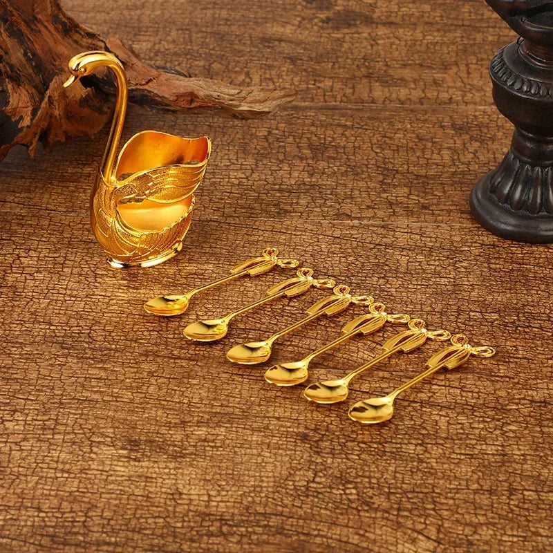 Swan Tableware Holder and Stainless Steel Utensil Stand
