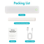 Portable Wireless Bluetooth Inkless Thermal Mobile Printer U8