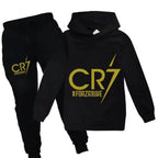 Boys' Football Print Hoodie Pants Two-Piece Set