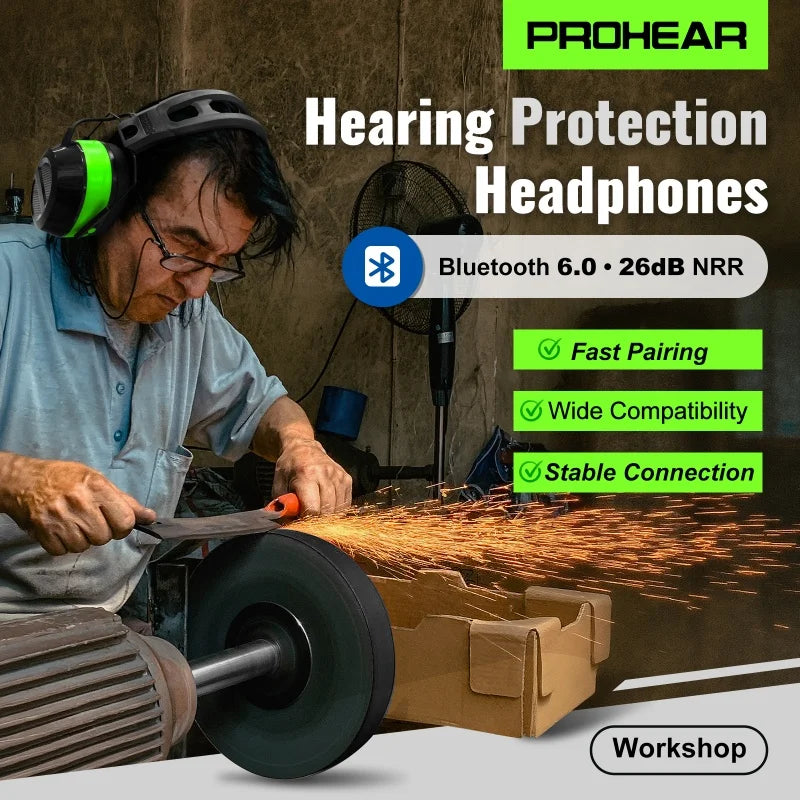Bluetooth Electronic Hearing Protection Earmuffs and Safety Headset