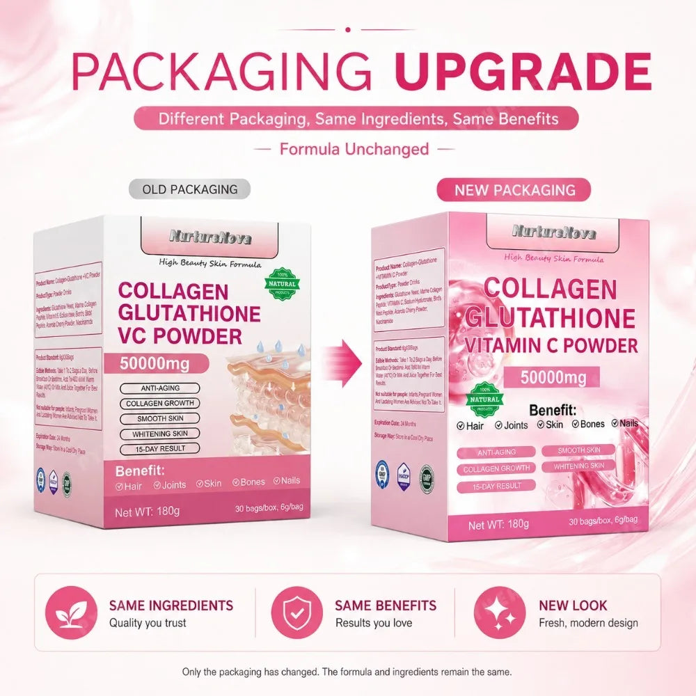 Marine Collagen Peptides Glutathione Vitamin C Powder 30 Sachets 6.3 oz