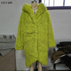 Women's Thick Warm Hooded Faux Fur Coat
