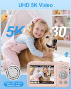 Portable Auto Focus Dual Screen Digital Camera 5K