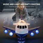 Kids' Airplane Track Toy Set with Lights and Sound