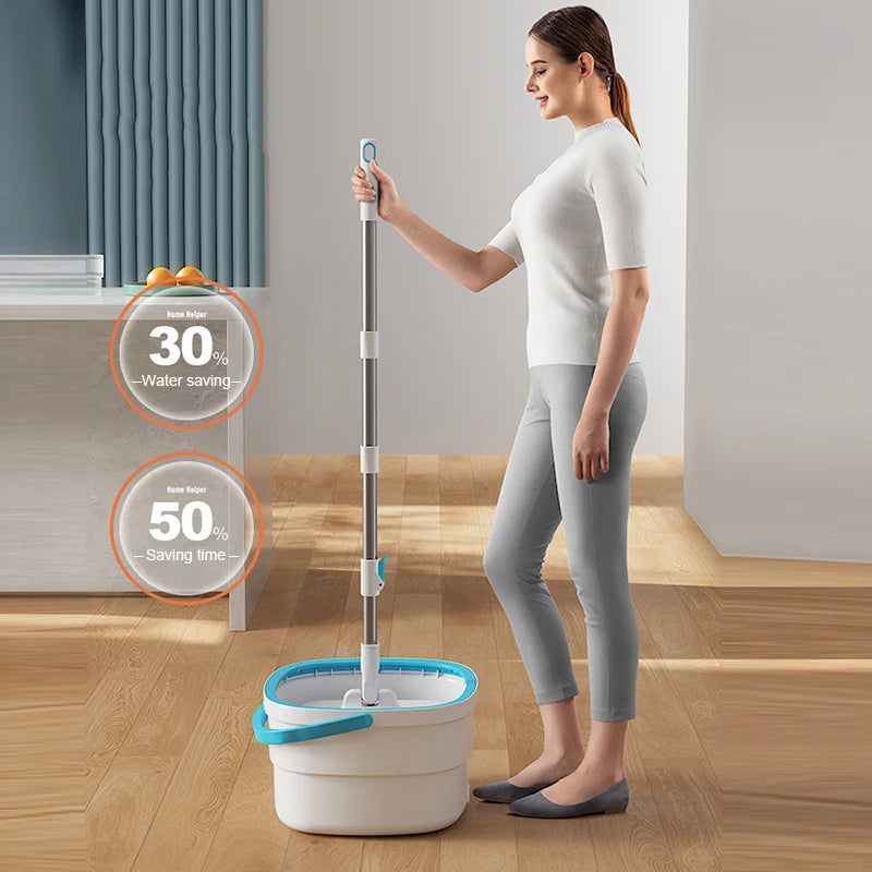 Self-Cleaning Spin Mop and Bucket Set with Dirt Separation System 68187