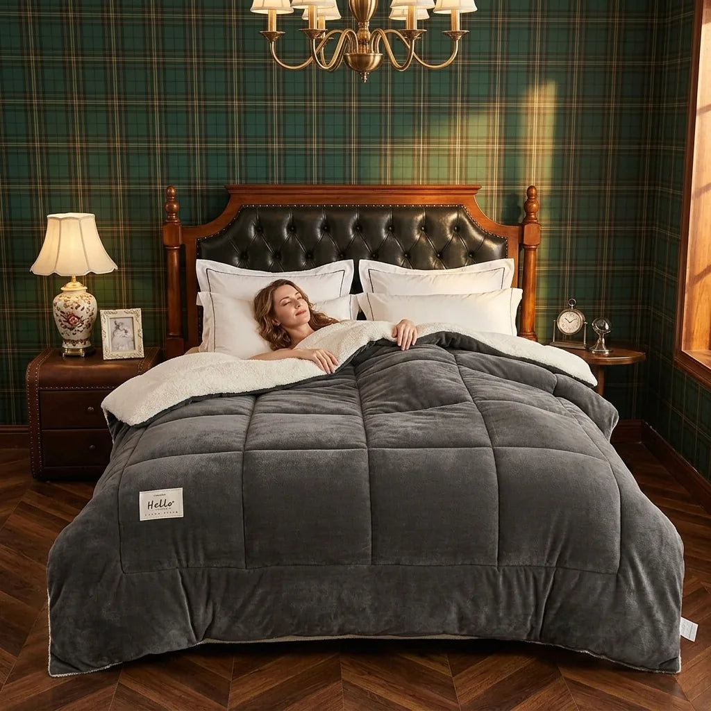 Luxury Plush All-Season Comforter and Reversible Soft Duvet Insert