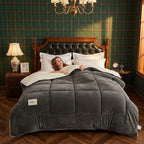 Luxury Plush All-Season Comforter and Reversible Soft Duvet Insert