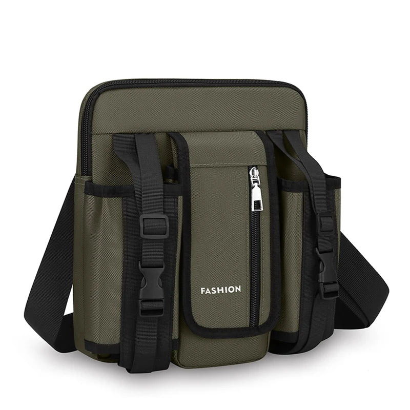 Men's Fashion Oxford Flap Pocket Crossbody Messenger Bag