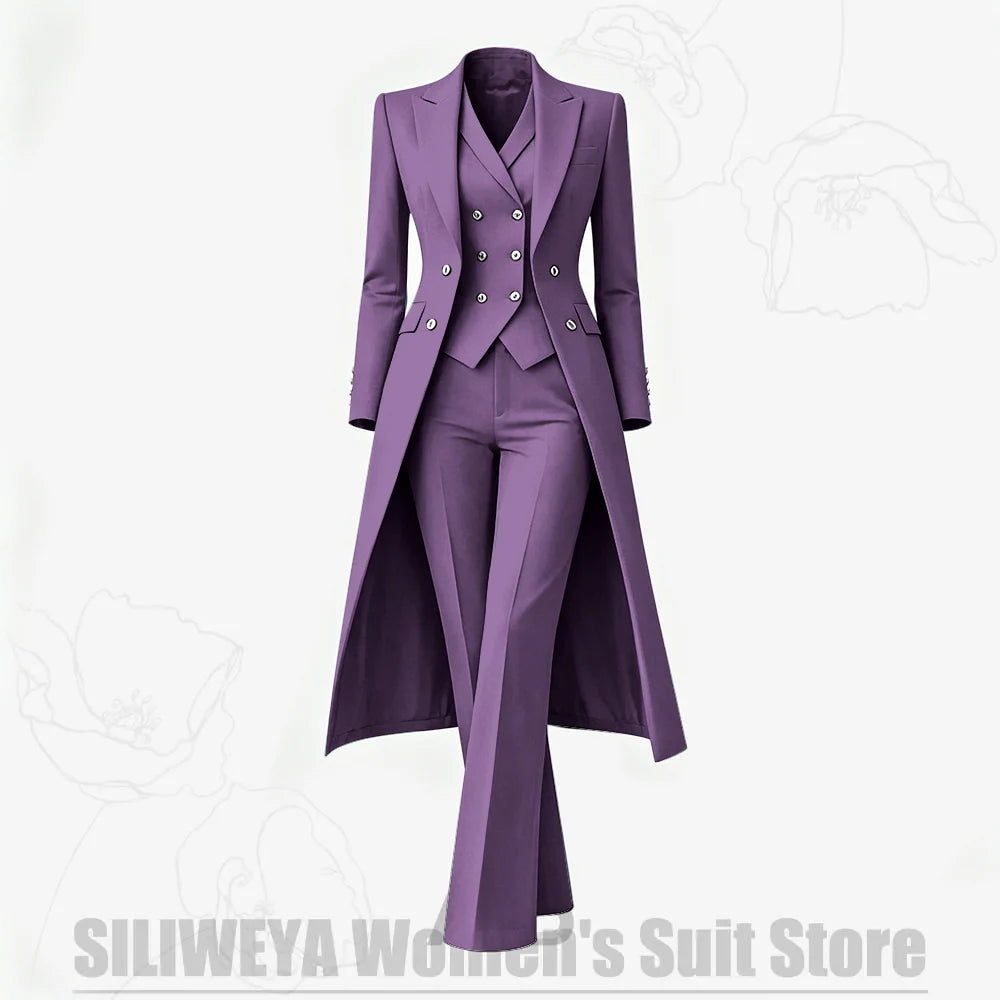 Women's Tailored Two-Piece Blazer and Pants Suit