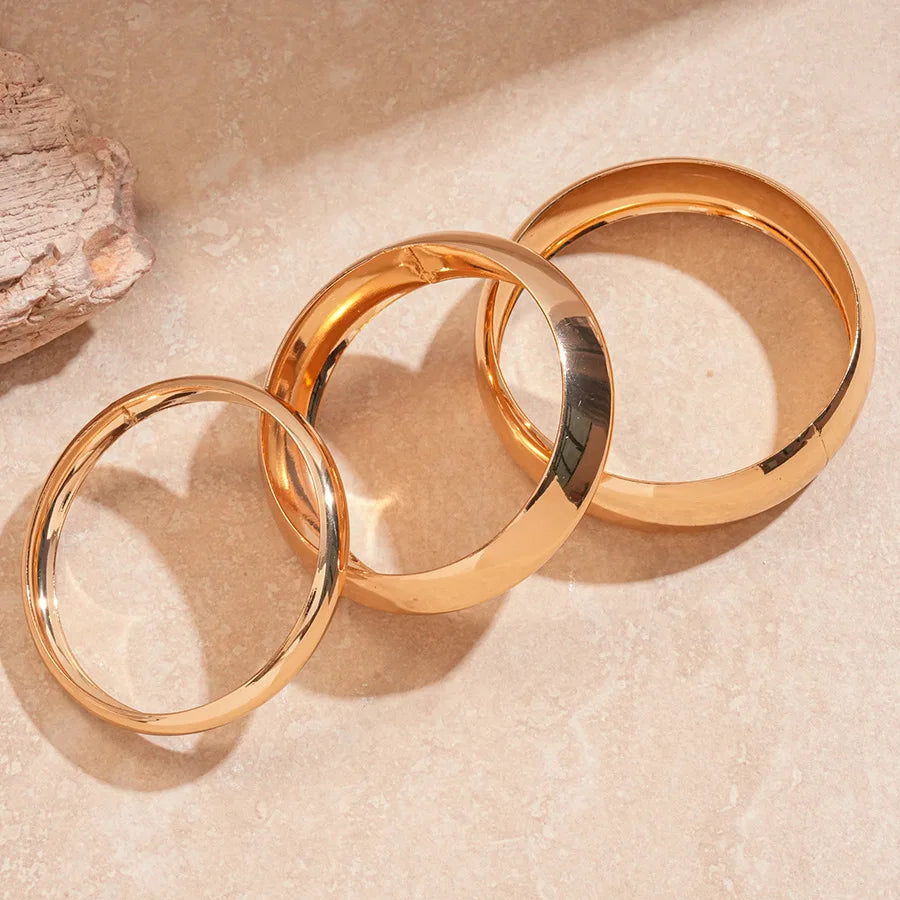 Women's Fashion Retro Multi-layer Gold Glass Cuff Bangle Bracelet