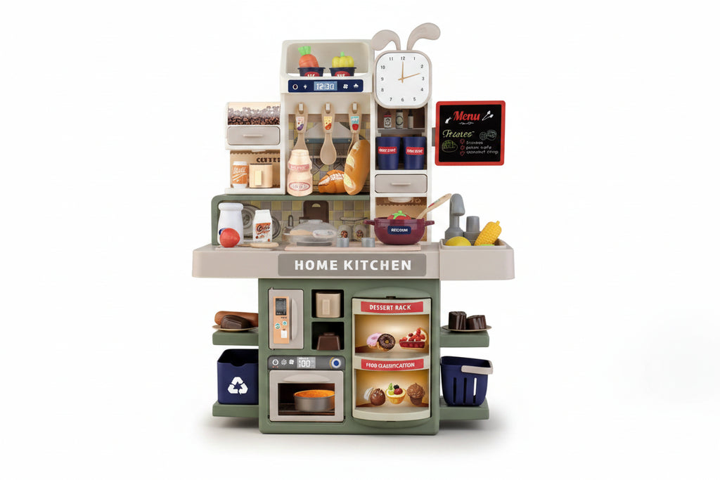 Kids Simulation Kitchen Counter Light Spray Playset Toy Set