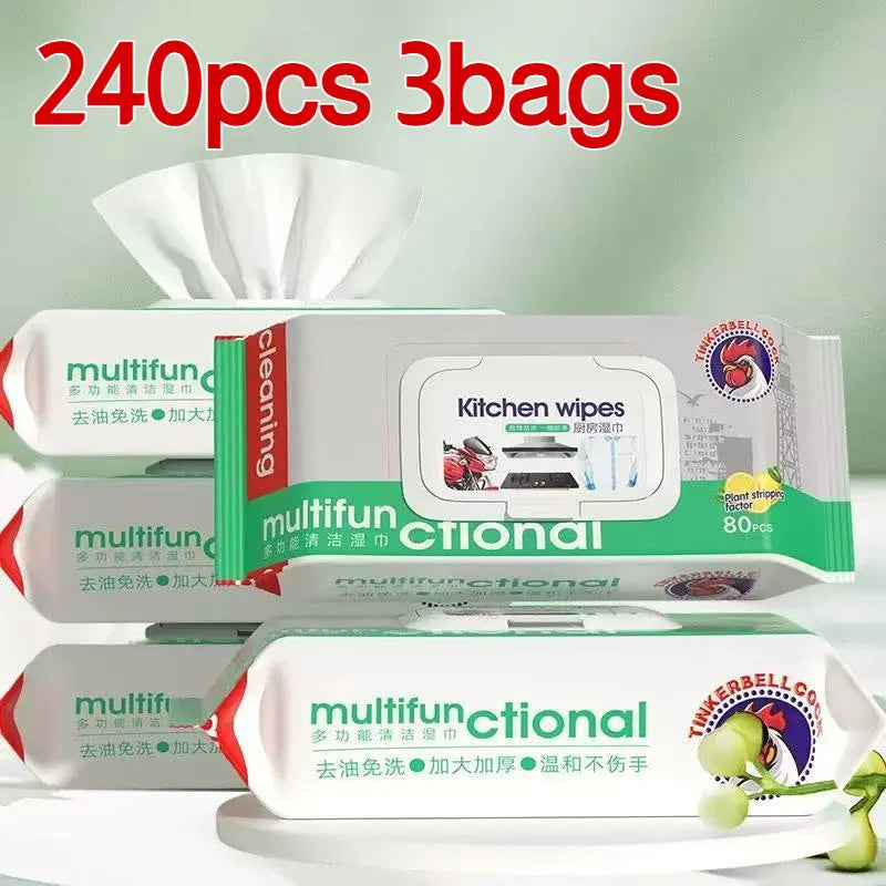 Multifunctional Heavy Duty Degreasing Wipes and Kitchen Towels