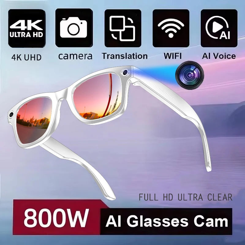 Men's AI Smart Glasses with Dual Camera and Bluetooth W610