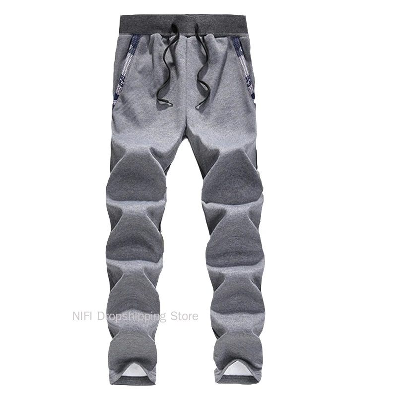 Men's Casual Fleece Zip Hooded Jacket and Pants Set