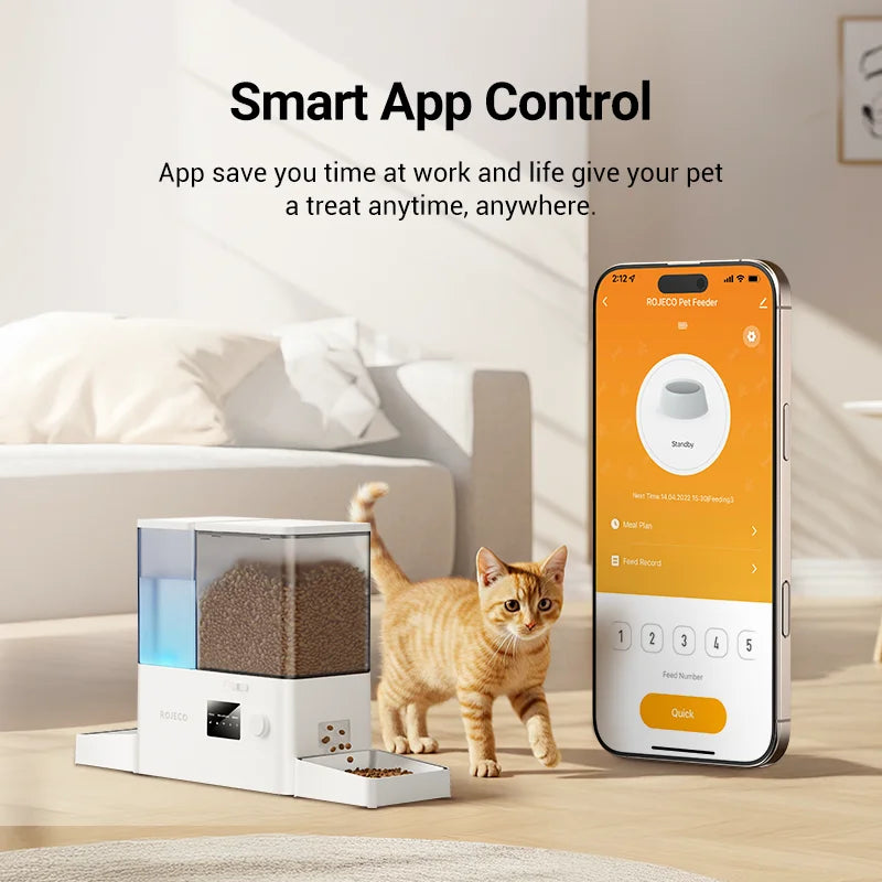 Automatic WiFi Pet Feeder and Water Fountain 2-in-1 Smart App Control