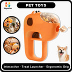 Interactive Dog Treat Launcher Lightweight Portable Snack Dispenser Puzzle Toy