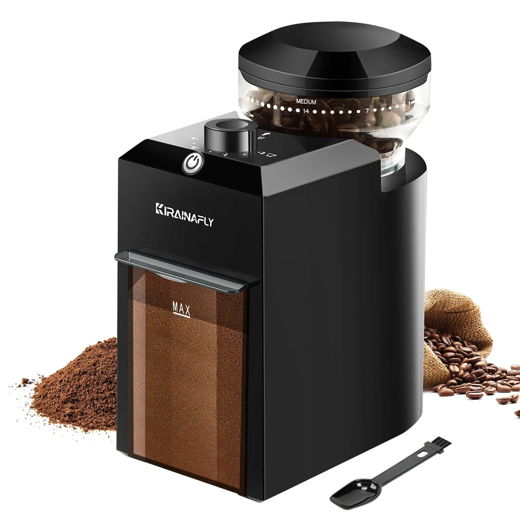 Automatic Flat Burr Mill Coffee Grinder with 28 Grind Settings CBG-8001