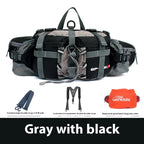 Waterproof Hiking Waist Bag with Reflective Strip and 1.3-Gallon Capacity